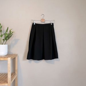 Studio 253 Black A-Line Knee-Length Pleated Skirt